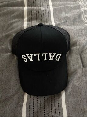 DALLAS Black Mesh Trucker Hat - Unbranded